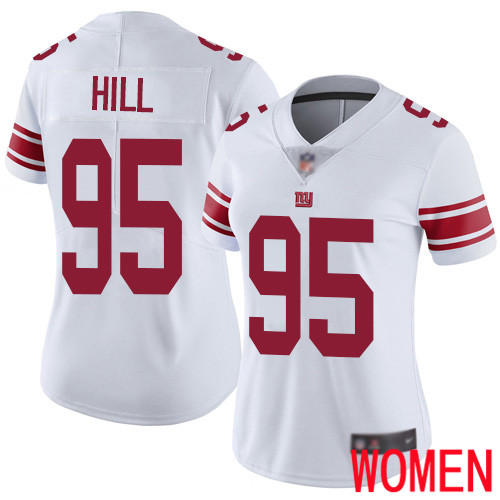 Women New York Giants #95 B.J. Hill White Vapor Untouchable Limited Player Football NFL Jersey->women nfl jersey->Women Jersey